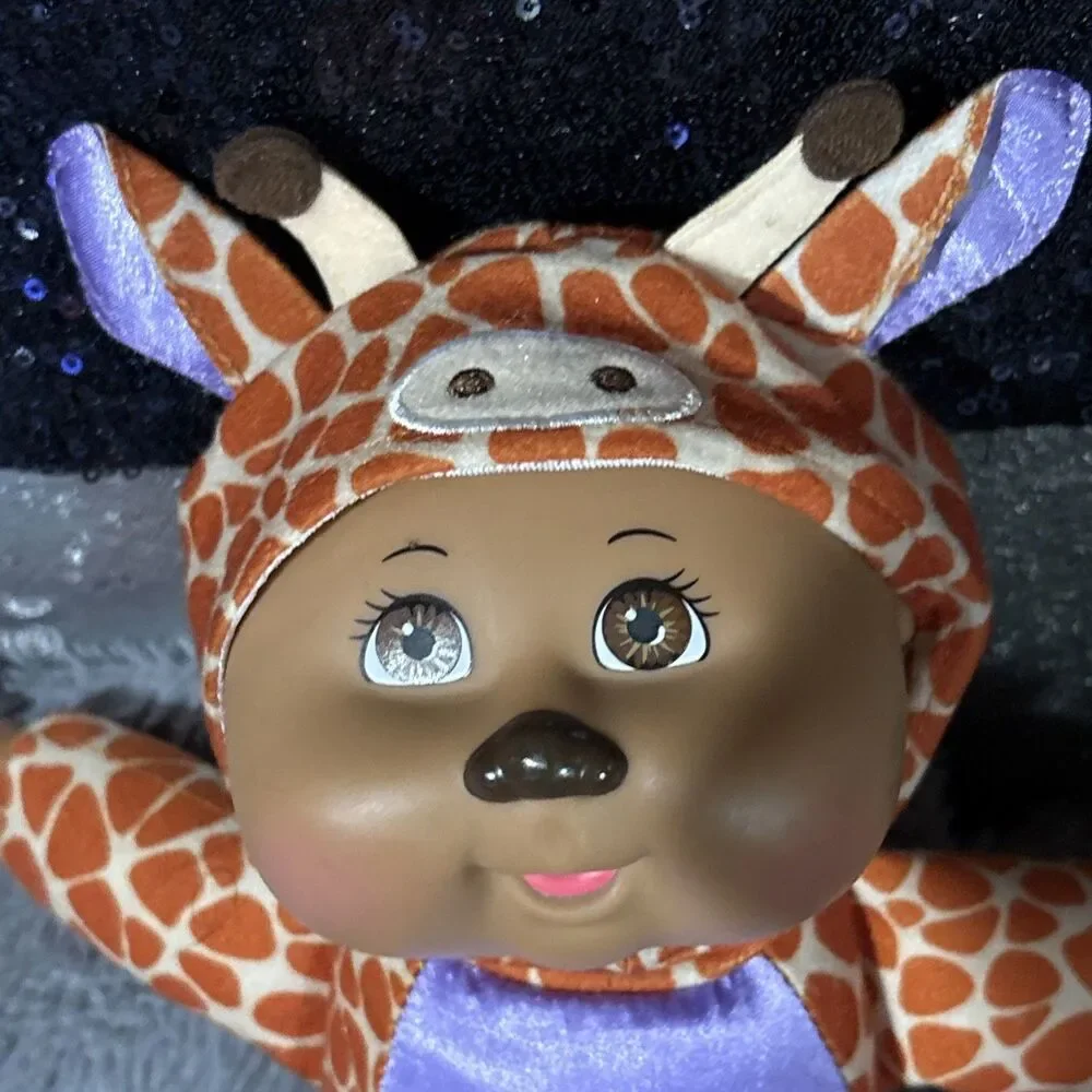 Cabbage Patch Kids Cuties Giraffe Plush Doll 9 Inch Orange Purple CPK Toy
